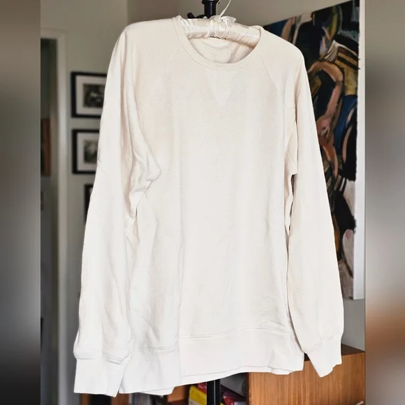 Industry Of All Nations Men's Crewneck Sweatshirt Unbleached Organic Cotton - Picture 2 of 6